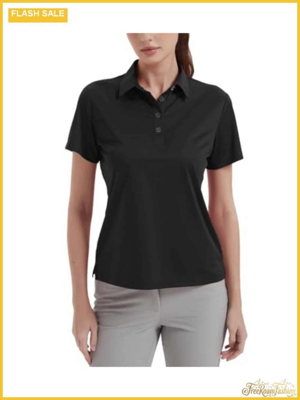 Womens Polo Shirt UPF 50+ Quick Dry Short Sleeve Golf Tennis Top
